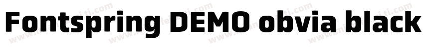 Fontspring DEMO obvia black italic字体转换